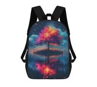sinyumoney Magical Night Tree Reflections -1 Mochila Escolar Infantil De 17 Pulgadas Con Estampado 3D De Películas De Anime Para Niños, Mochila De Viaje, Mochila Escolar Infantil
