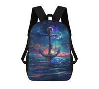 sinyumoney Magical Ocean Anchor Painting Mochila Escolar Ligera Para Aeropuerto Y Universidad Para Niñas Y Adolescentes 17inch