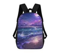 sinyumoney Magical Ocean Night Scene Mochila Escolar Impresa En 3D 17inch Mochila Escolar Infantil Mochilas De Viaje Mochila Informal De Moda Para Niños Y Estudiantes