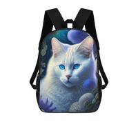 sinyumoney Magical Oceanic Cat Portrait Mochila Escolar Impresa En 3D 17inch Mochila Escolar Infantil Mochilas De Viaje Mochila Informal De Moda Para Niños Y Estudiantes