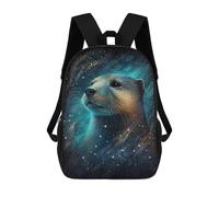 sinyumoney Magical Otter in Starry Night Mochila Escolar Grande Para Niños - Perfecta Para Viajes, Trabajo Y Uso Diario 17inch