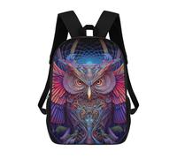 sinyumoney Magical Owl Artwork -3 Mochila De Peluche Con Dibujos Animados, Mochila 3D Para Niños, Bolsa Escolar, Idea De Regalo De Cumpleaños Para Niños Y Niñas 17inch