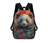 sinyumoney Magical Panda Artwork Mochila Escolar De 17 Pulgadas Para Adolescentes, Con Estampado 3D, Ajustable Y Con Bolsillos, Ideal Para Niños, Niñas Y Estudiantes.
