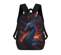 sinyumoney Magical Peacock Artwork -1 Mochila Escolar Ligera E Informal Para El Día A Día, Ideal Para La Escuela, El Trabajo O Los Viajes 17inch