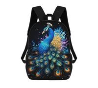 sinyumoney Magical Peacock Artwork Mochila Escolar Para El Trabajo, Negocios, Universidad, Escuela Para Hombres/mujeres 17inch