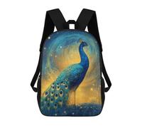 sinyumoney Magical Peacock in Starry Sky Mochila Escolar Para La Escuela Secundaria, Preparatoria, Universidad Y Viajes Para Niños/niñas/adolescentes 17inch