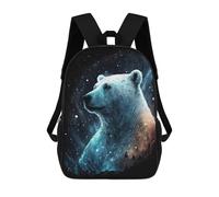 sinyumoney Magical Polar Bear Art Print Mochila Escolar De Moda, Mochila Para Material Escolar, Mochila Impermeable Informal Para Hombres/mujeres 17inch