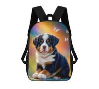 sinyumoney Magical Puppy with Butterflies Mochilas Escolares, Bolsos De Negocios, Bolsos Para Portátiles Resistentes Para Hombres, Mujeres Y Adolescentes 17inch