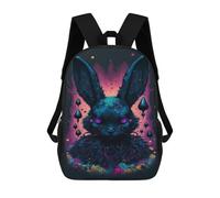 sinyumoney Magical Rabbit Art Print Mochilas De 17 Pulgadas Para Niños, Mochilas Escolares Impresas En 3D Para Estudiantes De Primaria Y Secundaria, Para Niños Y Niñas.