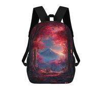 sinyumoney Magical Red Forest Pathway Mochila Escolar Grande Para Niños, Niñas, Adolescentes, Hombres Y Mujeres 17inch