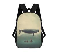 sinyumoney Magical Sea Mochila Escolar De Moda Para Material Escolar, Mochila Impermeable Informal Para Niños/niñas/adolescentes 17inch