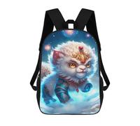 sinyumoney Magical Snow Cat Fantasy Mochilas Infantiles Mochila Escolar Impresa En 3D Para Niños Mochilas De Viaje Bolsas Para Libros Para Niños 17inch Mochila Escolar
