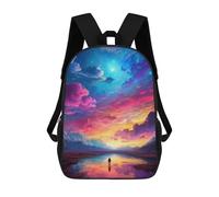 sinyumoney Magical Sunset Reflections Mochilas Impresas En 3D Para Niños 17inch Mochilas De Moda Informales Para El Día A Día, Bolsas De Viaje, Mochilas Informales Para Exteriores Para Niños Y Niñas