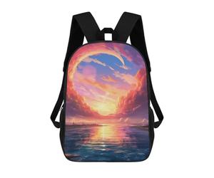 sinyumoney Magical Sunset Skyline Mochila Escolar Ligera Para Aeropuerto Y Universidad Para Niñas Y Adolescentes 17inch