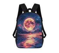 sinyumoney Magical Sunset with Giant Moon Mochila Grande, Ligera E Informal Para El Campus, Actividades Al Aire Libre, Viajes Y Deportes 17inch