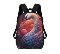 sinyumoney Magical Swan Artwork Mochilas Escolares Para Niños Y Niñas, Mochilas Deportivas Informales Para Primaria, Mochilas De Gran Capacidad Para Libros 17inch