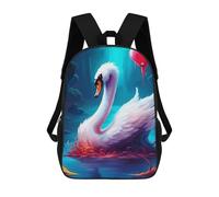 sinyumoney Magical Swan with Heart Mochila Escolar Infantil Impresa En 3D Para Niños, Mochila De Viaje De Alta Capacidad, Bolsas Para Libros, Mochila Escolar Infantil 17inch