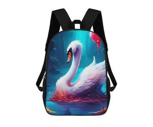 sinyumoney Magical Swan with Heart Mochila Escolar Infantil Impresa En 3D Para Niños, Mochila De Viaje De Alta Capacidad, Bolsas Para Libros, Mochila Escolar Infantil 17inch