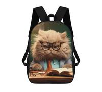 sinyumoney Magical Tree in A Starry Night - Mochila escolar para computadora, para escuela, trabajo, viajes, para niñas, niños y adolescentes, Angry Teacher - Gafas de gato, 17"