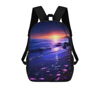 sinyumoney Magical Twilight Beach Scene Mochila Escolar, De Negocios, Para Portátil, Unisex, Informal, Para Adolescentes, Chicas, Chicos, Mujeres Y Hombres 17inch