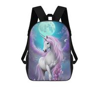 sinyumoney Magical Unicorn Night Mochila Escolar De Moda Para Estudiantes, Adecuada Para Niños Y Niñas, Mochila Informal Para Viajes Al Aire Libre, Esencial Para El Día A Día 17inch