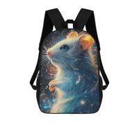 sinyumoney Magical White Hamster Mochila Escolar Infantil Impresa En 3D Para Niños, Mochila De Viaje De Alta Capacidad, Bolsas Para Libros, Mochila Escolar Infantil 17inch