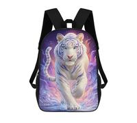 sinyumoney Magical White Tiger Art Print Mochila Escolar Infantil De 17 Pulgadas Con Estampado 3D, Mochila Moderna Para Niños, Mochilas De Viaje, Bolsas Para Libros, Mochila Escolar Infantil