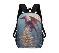 sinyumoney Magical Winter Dragon Scene Mochila Escolar De Moda, Mochila Para Material Escolar, Mochila Impermeable Informal Para Hombres/mujeres 17inch