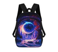 sinyumoney Magical Winter Forest Scene Mochila Escolar Ligera Para Aeropuerto, Estudiantes Universitarios, Mochila Para Niños/niñas/adolescentes 17inch