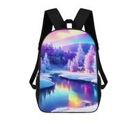 sinyumoney Magical Winter Landscape Mochila Escolar Infantil Impresa En 3D, Mochila Informal De Moda Para Niños, Mochila De Viaje De Alta Capacidad Para Libros Para Niños 17inch