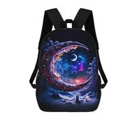 sinyumoney Magical Winter Night Scene Mochila Escolar Infantil Impresa En 3D Para Niños, Mochila De Viaje De Alta Capacidad, Mochilas Para Libros De 17 Pulgadas Para Niños