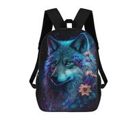 sinyumoney Magical Wolf Fantasy Art Print Mochila Infantil De 17 Pulgadas, Mochila Escolar Con Estampado 3D De Dibujos Animados Para Niños Y Adolescentes.