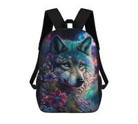 sinyumoney Magical Wolf Fantasy Artwork Mochila Escolar Impresa En 3D 17inch Mochilas De Moda Para Niños, Mochilas Escolares Para Niños De Primaria Y Secundaria