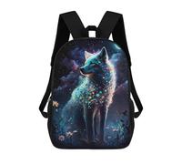 sinyumoney Magical Wolf Moonlit Night Mochila Escolar Impresa En 3D 17inch Mochilas De Moda Para Niños, Mochilas Escolares Para Niños De Primaria Y Secundaria