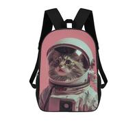 sinyumoney Maine Coon Astronaut Mochila Infantil, Mochila Escolar De Gran Capacidad Para Estudiantes, Mochila Para Libros, Mochila Para Niños, Niñas, Adultos Y Adolescentes 17inch