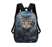 sinyumoney Maine Coon Cat Art Print Mochilas De 17 Pulgadas Para Niños, Mochilas Escolares Impresas En 3D Para Estudiantes De Primaria Y Secundaria, Para Niños Y Niñas.