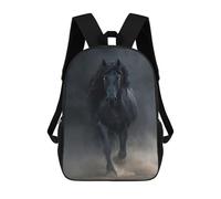 sinyumoney Majestic Black Horse Mochila De Viaje Resistente Al Agua, Mochila Para Computadora Portátil Para Campus, Viajes Al Aire Libre Y Deportes 17inch