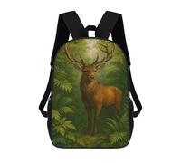 sinyumoney Majestic Deer in Lush Forest Mochilas Escolares Para La Escuela Secundaria, Preparatoria, Universidad Y Viajes Para Niñas Y Adolescentes 17inch