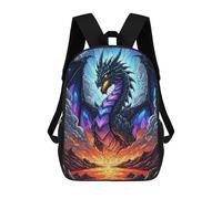 sinyumoney Majestic Dragon in Fiery Landscape Mochila Escolar Infantil, Mochilas Impresas En 3D, Mochilas Escolares De Moda Para Niños De Primaria Y Secundaria 17inch