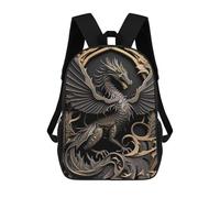 sinyumoney Majestic Dragon Monarch Mochila Escolar Para La Escuela Secundaria, Preparatoria, Universidad, Viajes Para Niñas, Niños Y Adolescentes 17inch