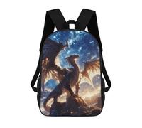 sinyumoney Majestic Dragon Starry Sky Mochilas Para Niños, Mochilas Escolares Personalizadas En 3D Para Niños Y Niñas, Mochilas Escolares Grandes, Mochilas Informales Para El Día A Día 17inch
