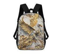 sinyumoney Majestic Eagle Elegance Mochila Escolar Infantil De 17 Pulgadas, Impresa En 3D, Estilo Casual, Para Niños, Ideal Para Viajes, Como Mochila Escolar O Para Llevar Libros.