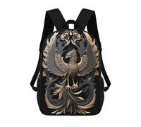 sinyumoney Majestic Golden Phoenix 17inch Mochilas Escolares Impresas En 3D, Mochilas Escolares De Moda Para Niños De Primaria Y Secundaria