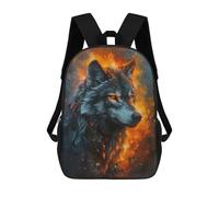 sinyumoney Majestic Gray Wolf Mochila Infantil, Mochila Escolar Para Niños Y Adolescentes, Mochila De Viaje, Mochila Escolar, Mochila Para Libros 17inch