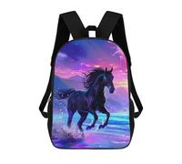 sinyumoney Majestic Horse Galloping at Sunset Mochilas Para Niños Mochila Escolar Mochila Escolar Impresa En 3D Para Niños Estudiantes De Primaria Y Secundaria 17inch