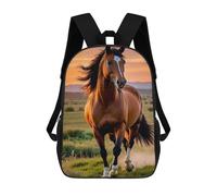 sinyumoney Majestic Horse Galloping at Sunset Mochilas Para Niños Y Estudiantes, Mochilas Escolares Impresas En 3D, Mochilas Para Estudiantes De Primaria Y Secundaria Para Niños Y Niñas 17inch