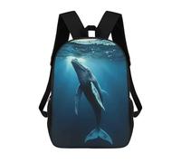 sinyumoney Majestic Humpback Whale Mochila Escolar Mochilas Escolares Para Niñas Y Niños Mochila Con Bolsillo Mochila Escolar De Moda Mochila Infantil 17inch