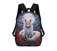 sinyumoney Majestic-Kitsune-Under-Full-Moon Mochila Escolar Grande Resistente Al Agua Para Portátil Para La Escuela/trabajo/viajes 17inch
