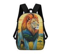sinyumoney Majestic Lion African Landscape Mochila Escolar Impresa En 3D Mochilas Informales Para Niños Mochila Escolar Impresa En 3D Para Niños De Primaria Y Secundaria 17inch