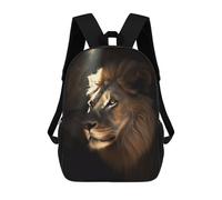 sinyumoney Majestic Lion in Dark Cave Mochila Infantil Escolar Para Niños Con Estampado 3D De Dibujos Animados, Mochila Escolar Para Estudiantes, Mochila Para Portátil Para Niños Y Niñas 17inch